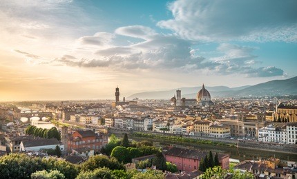 florence - italy, panorama of firenze