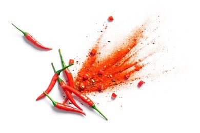 chili, red pepper flakes and chili powder burst