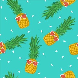 pineapple seamless pattern. colorful vector background. wrapping paper design.