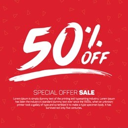 50 percent off offer tag banner advertising promotional poster 
design vector offers mobile fashion electronics home appliances books jewelry