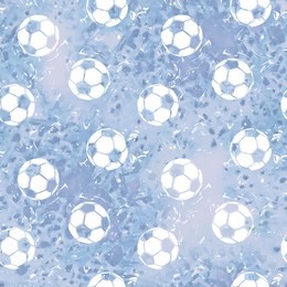 footballs seamless pattern. watercolor illustration. sports background.