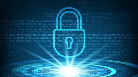 presentation projector technology security lock,protection and safe concept,on global background hi-tech and technology concept design.