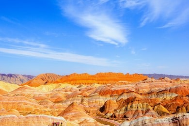 zhangye danxia geological park scenery. it is the one of most beautiful danxia landform in china. taken on the zhangye, gansu, china.