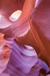 sandstone formations in antelope valley slot canyon in page, arizona, us
