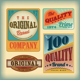 vector set vintage labels