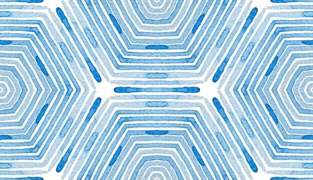 blue geometric watercolor. admirable seamless pattern. hand drawn stripes. brush texture. mesmeric chevron ornament. fabric cloth swimwear design wallpaper wrapping.