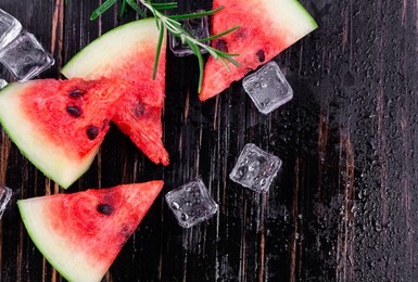 watermelon on wooden background
