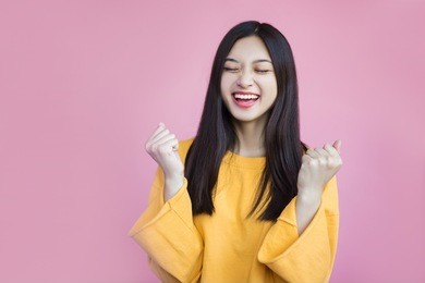 victory! winner! yeah, i did it. the joy of victory and the jubilation of the winner, the celebration of victory and the reaction of the winner. achievement of the goal, gesture of joy, fun, lucky