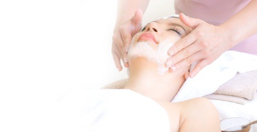 mask face spa, cheerful beautiful lady relax healthy therapy to renew close-up skin care with mud in room spa,bath lavender salt,content to facial treatment daily