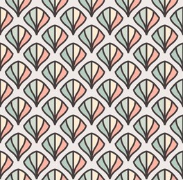seamless geometric art deco pattern. abstract vector floral background.