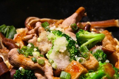 taiwanese food, called luwei, which is a kind of traditional food that meat or fowl stewed with soy sauce and strained before serving.