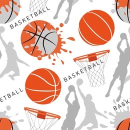 basketball seamless pattern
