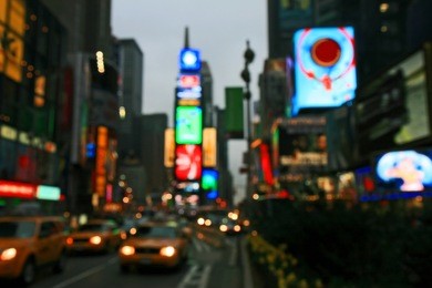 the times square - out of focus effect - perfect for stock image