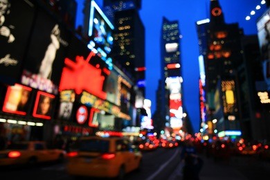the times square - out of focus effect - perfect for stock image