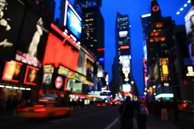 the times square - out of focus effect - perfect for stock image