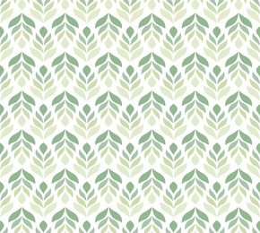 vector green floral art nouveau seamless pattern. geometric decorative leaves texture. retro stylish background. 