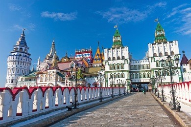 beautiful kremlin in izmaylovo in the summer, moscow, russia