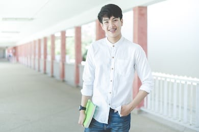 happy teen high school students outdoors