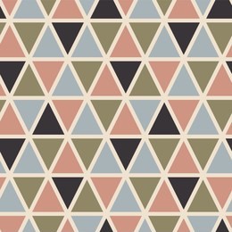 retro seamless pattern with triangles. scandinavian style. abstract geometric vector background for web or printing.