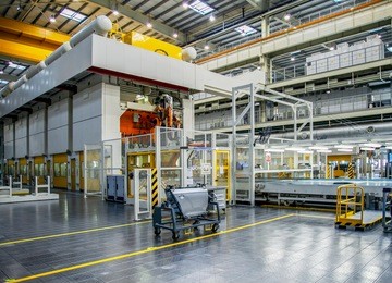 automotive production press shop scene