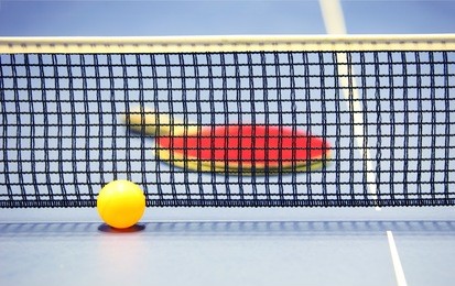 equipment for table tennis - racket, ball, table, net