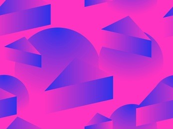 retro futurism seamless pattern. geometric elements memphis in the style of 80's. synthwave retro background. retrowave. vector illustration
