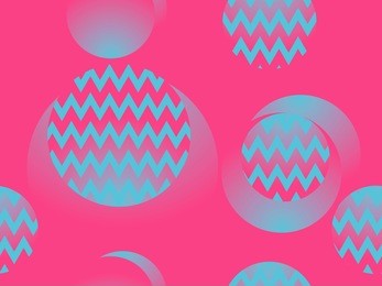 circles and zigzags, geometric seamless pattern in the style of the 80s. retrowave. vector illustration