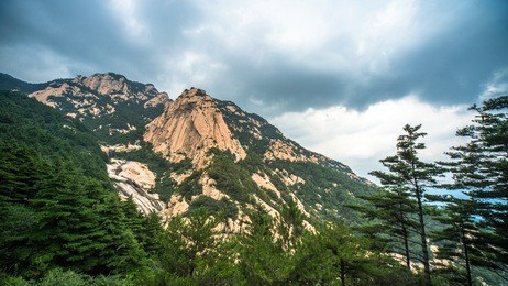 tianzhu peak of mount tai, only can be seen from a special route for few hikers to explore