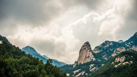 tianzhu peak of mount tai, only can be seen from a special route for few hikers to explore