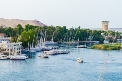 view from aswan, egypt.