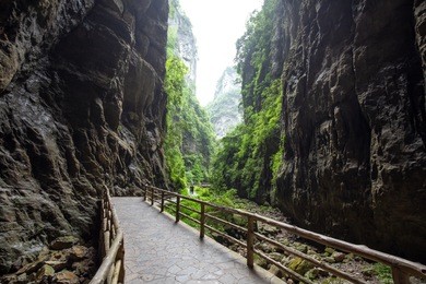 wulong natural bridge park in chongqing china