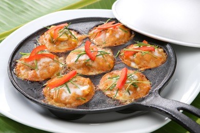 steamed fish with curry paste thai food