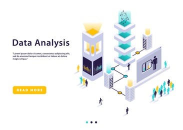  isometric high technology concept, data center, data storage isometric vector illustration 