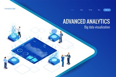 isometric big data network visualization, advanced analytics, interacting data analysis, research, audit, demographics, artificial intelligence, planning, statistics, digital dna structure, management
