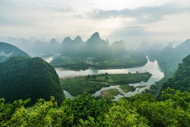 guilin lijiang mountain range