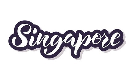 hand sketched singapore text. vector illustration. fashion lettering typography. great for clothing, logo, badge, icon, card, sticker, poster, invitation, banner template. 