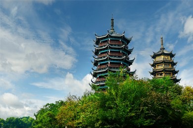 old traditional chinese pagoda guilin,china