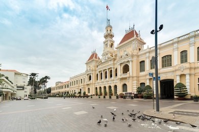 ho chi minh city people's committee head office, morning, vietnam