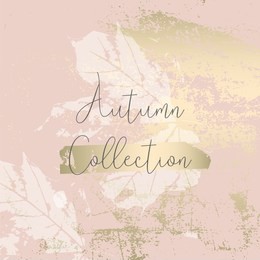 autumn collection trendy chic gold blush background for social media, advertising, banner, invitation card, wedding, fashion header