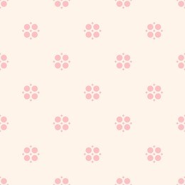 cute vintage floral pattern for girls in trendy pastel colors, pink and beige. raster abstract geometric seamless background with small shapes, circles, squares. subtle repeat fashionable texture
