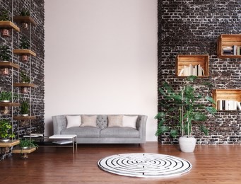 modern living room, 3d render