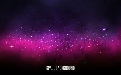 milky way background. pink and purple concept. stardust and shining stars. colorful galaxy with nebula and stars. abstract futuristic backdrop. vector illustration.