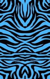 zebra or tiger skin, stripes pattern. animal print. black and blue seamless background. vector texture.