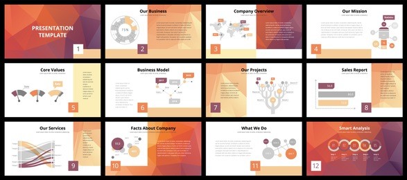 business presentation templates. vector infographic elements for company presentation slides, corporate annual report, marketing flyers, leaflets and brochures, banners and web design.