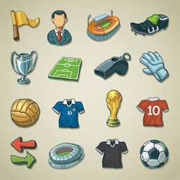 freehand icons - football / soccer