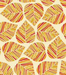 seamless stylized autumn leaf pattern. vector illustration