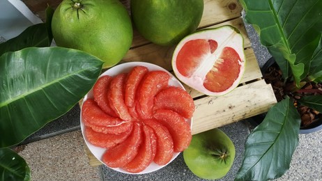 fresh red pomelo this sweet