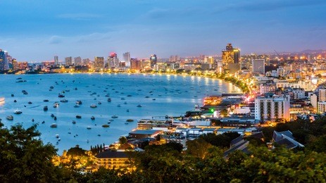 the most beautiful viewpoint pattaya beach in pattaya city chonburi,thailand.