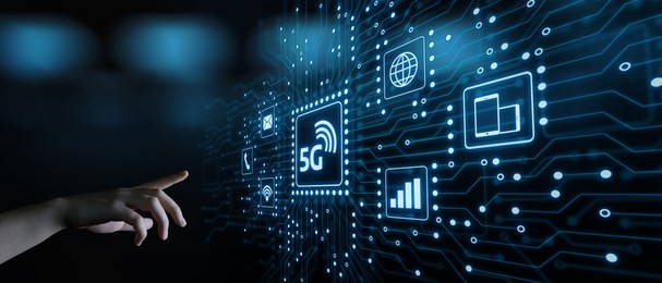 5g network internet mobile wireless business concept.