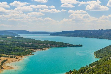 verdon gorge and st. croix lake, provence, france